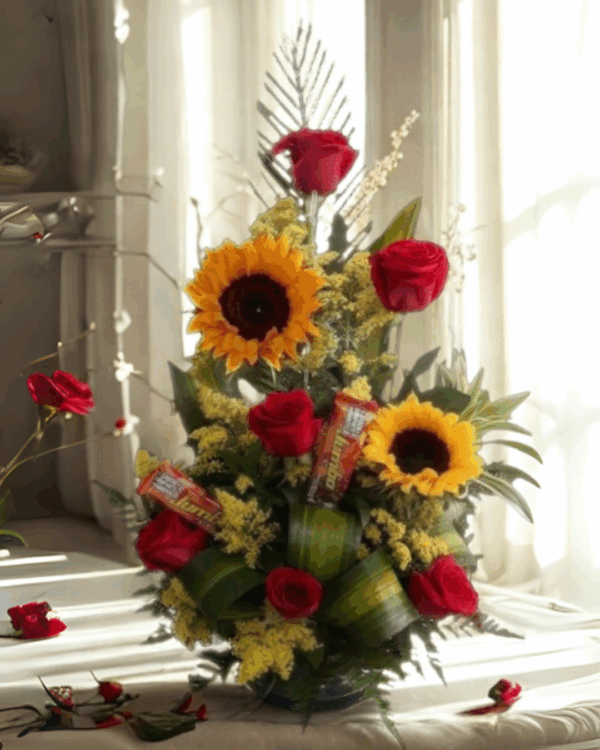 ARREGLO CON GIRASOL